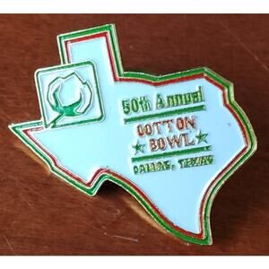 50th Annual Cotton Bowl Pin Texas A& M, Auburn Bo Jackson Final College Game